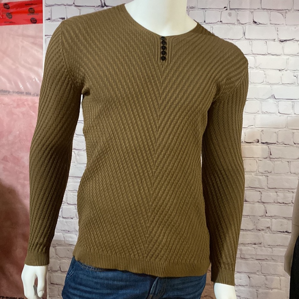 Brown unisex sweater .